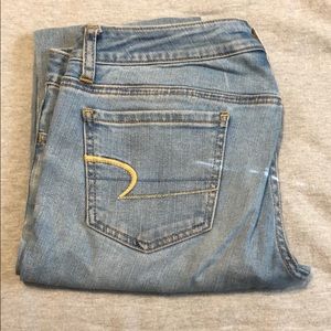 AE Light Wash Jeggings (Size 10)